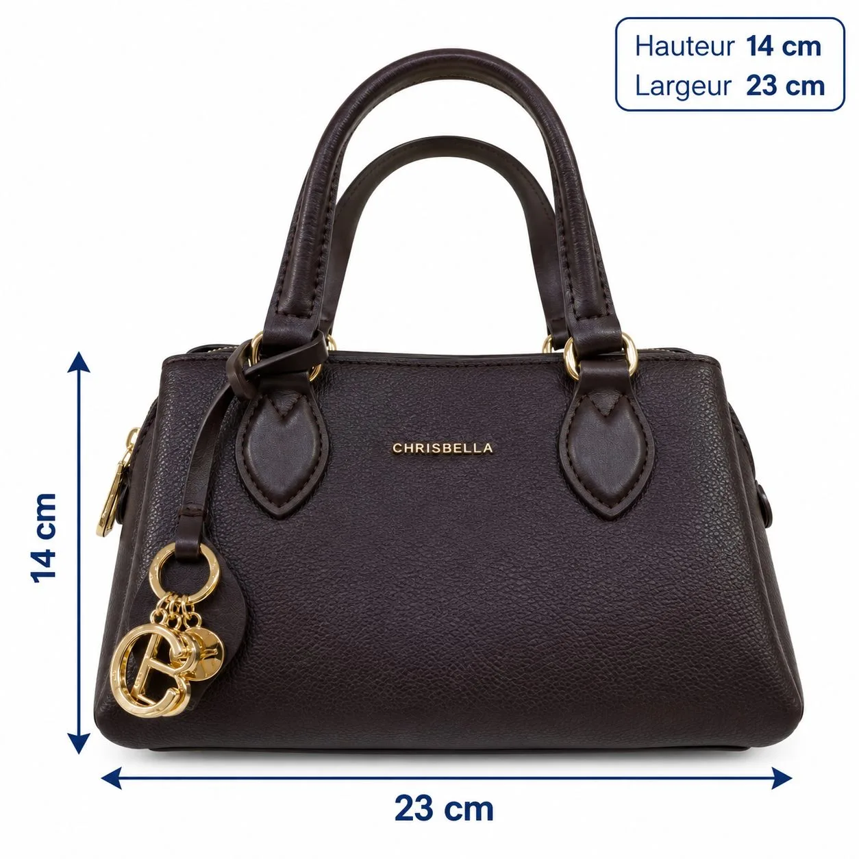 Sac à main Chrisbella marron foncé