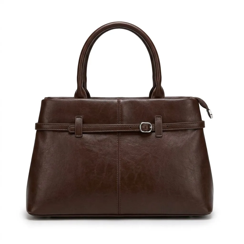 Sac à main marron foncé grande taille
