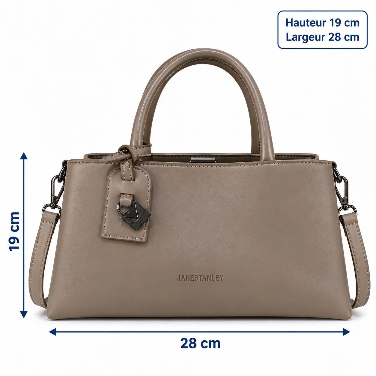Sac à main Janestanley gris foncé