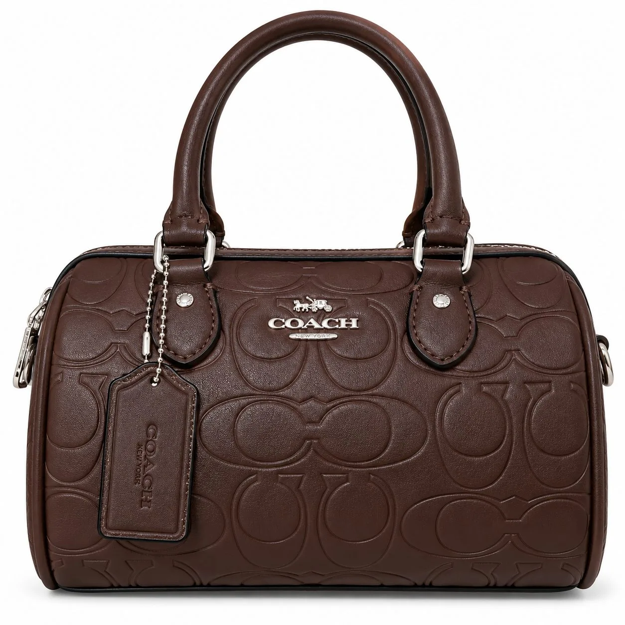 Petit sac à main COACH marron foncé