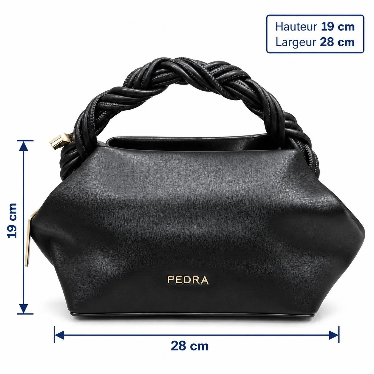 Sac Pedra moyen format noir