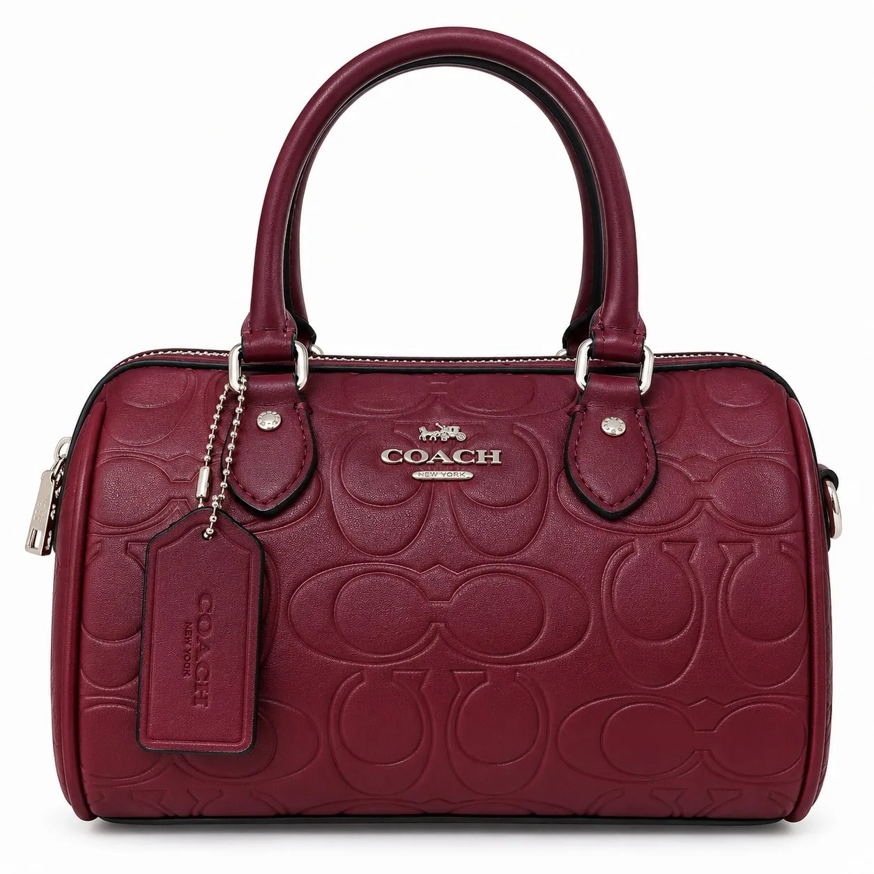 Petit sac à main COACH rouge bordeaux
