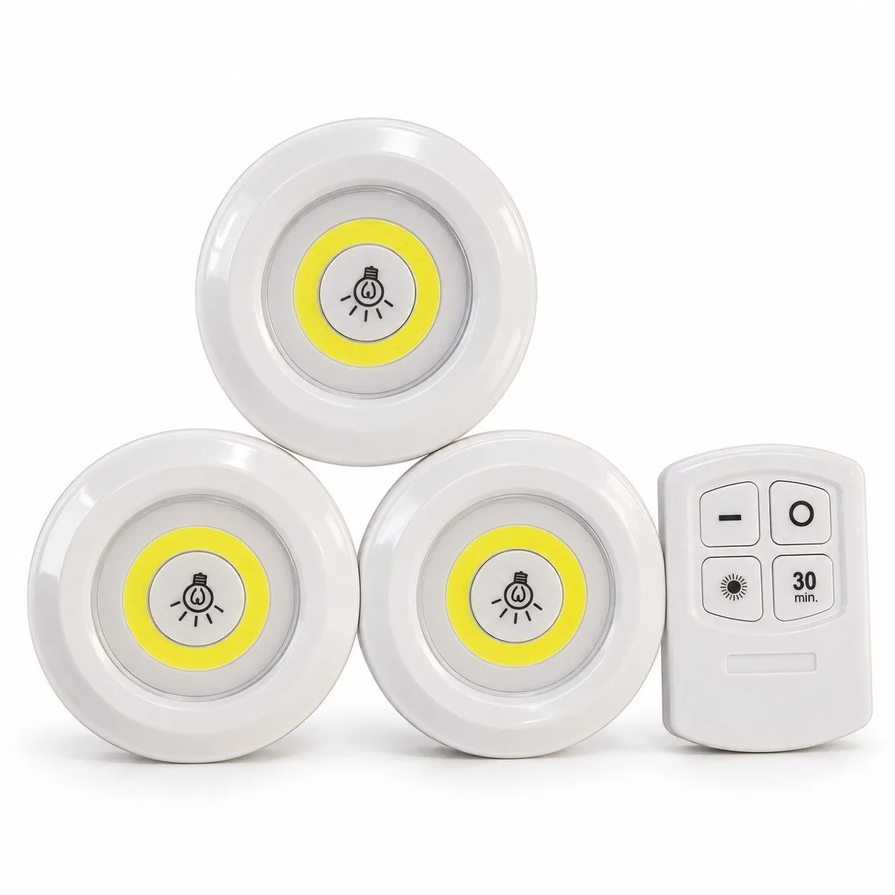 Spots LED sans fil avec télécommande x3